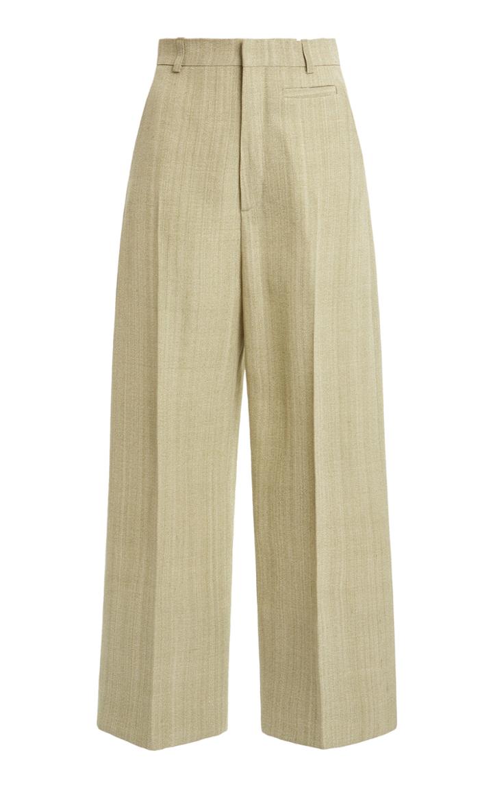 Jacquemus Santon Silk-blend Straight-leg Trousers