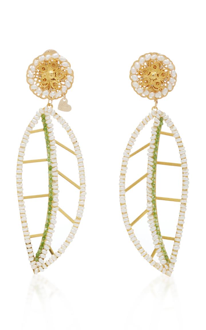 Mercedes Salazar Hoja Blanca Del Paramo Earrings