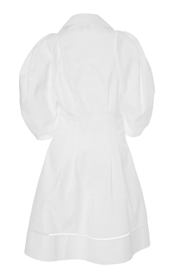 Khaite Carlina Cotton Puff Sleeve Dress