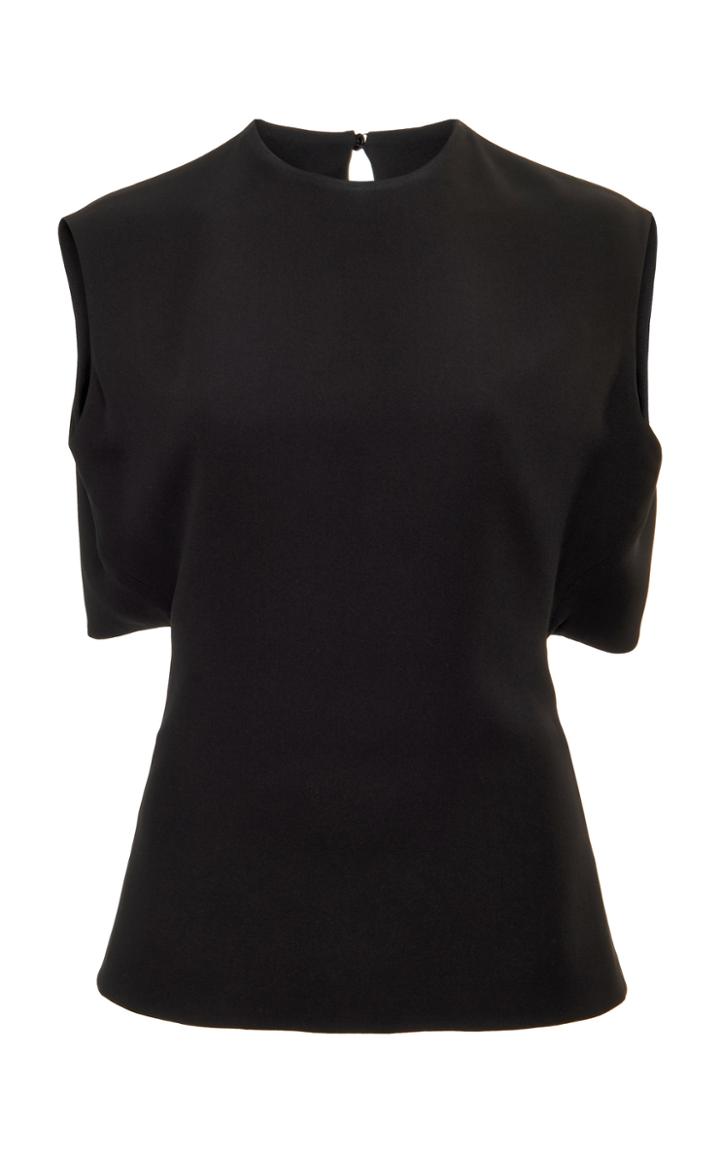 Moda Operandi Valentino Sleeveless Cape Back Silk Top
