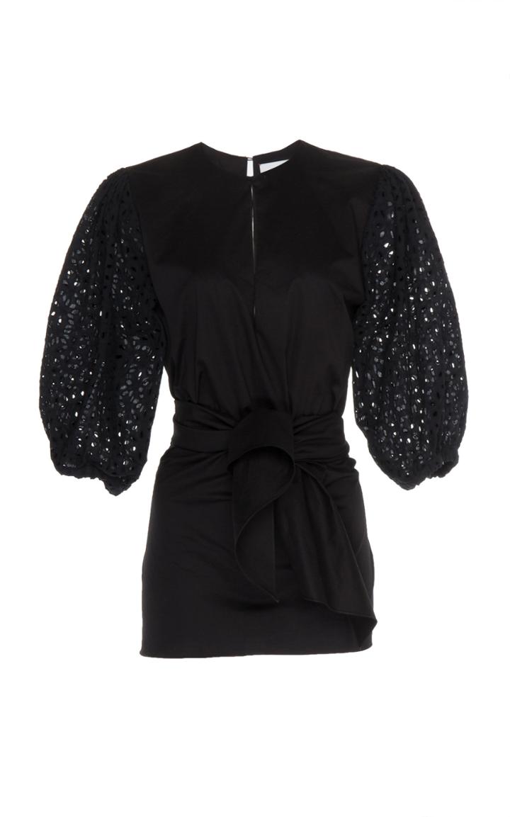 Johanna Ortiz Our Secret Life Belted Cotton-blend Blouse