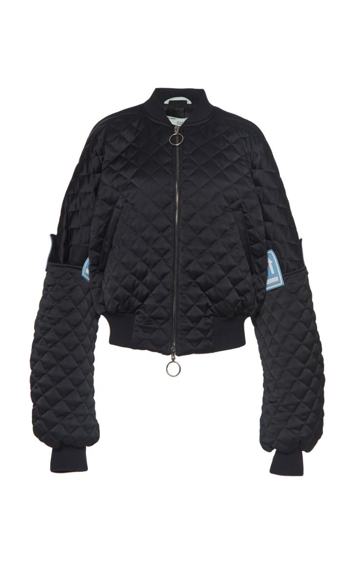 Off-white C/o Virgil Abloh Quilted Oversized Bomber Jacket