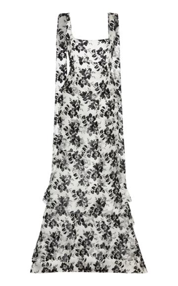 Moda Operandi Brock Collection Floral-printed Draped Tie Gown Size: 2