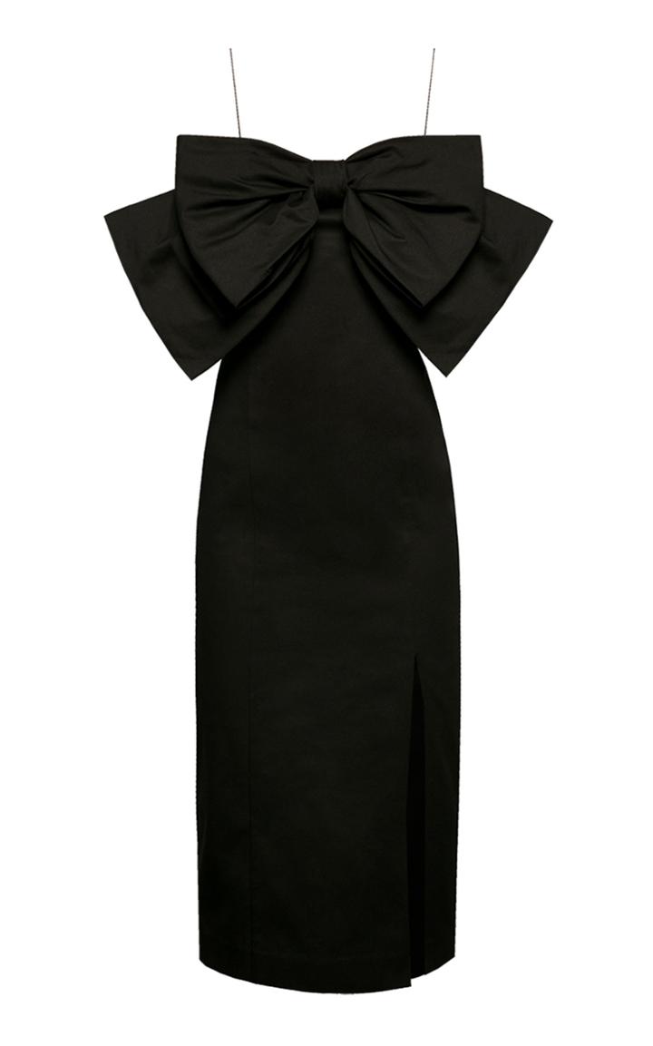 Anna October Crme De La Crme Bow-embellished Satin Dress