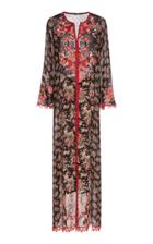 Anna Sui Hibiscus Islands Cotton And Silk Blend Caftan