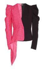Hellessy Deneuve Two-tone Lam And Crepe Jacket