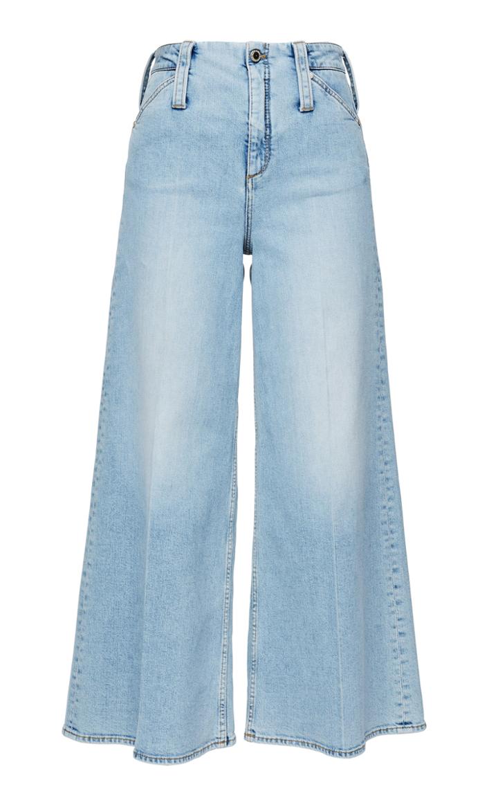 Moda Operandi Dorothee Schumacher Denim Love Stretch High-rise Cropped Wide-leg Jean