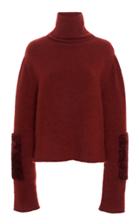 Sally Lapointe Shearling-trimmed Alpaca-cashmere Blend Turtleneck