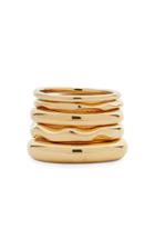 Bottega Veneta Set-of-five Gold-plated Sterling Silver Rings