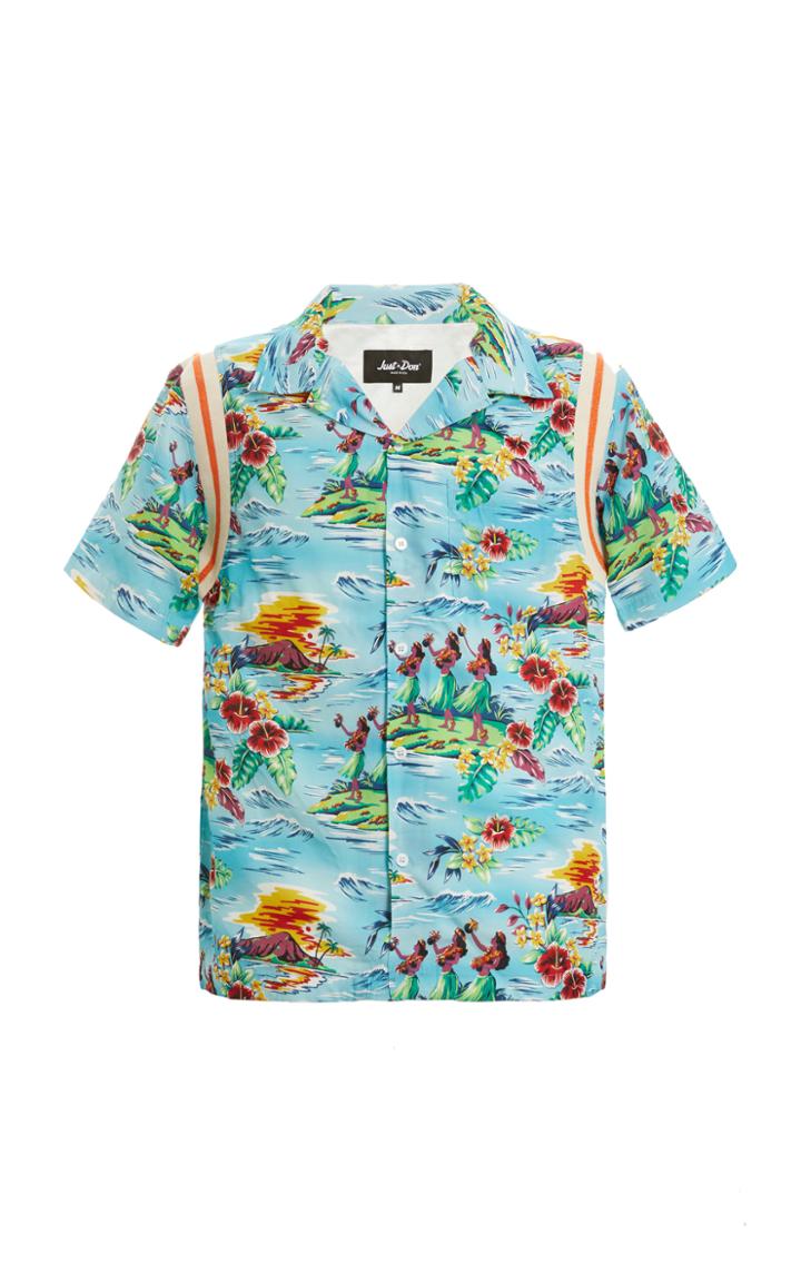 Just Don Islanders Printed Cotton Shirt