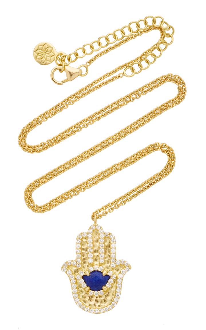 Amrapali Hamsa L4 Lotus Pendant Necklace