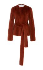Brock Collection Fe Fur Tie Mink Coat