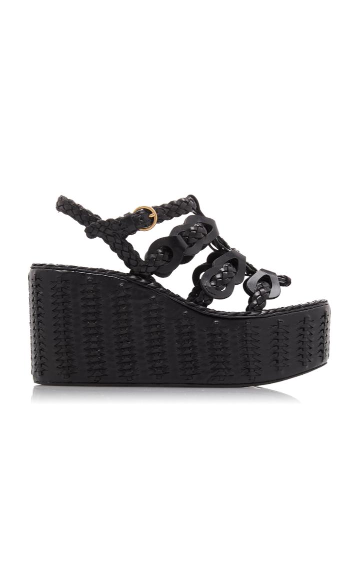 Moda Operandi Prada Woven Platform Sandals Size: 35