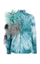 Moda Operandi Germanier Tie-dye Feather Button Down