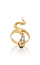 Moda Operandi Arman Sarkisyan 22k Gold And Diamond Snake Ring Size: 7