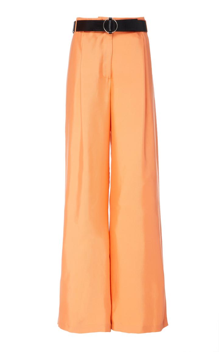 Sally Lapointe Silky Twill Wide-leg Pants