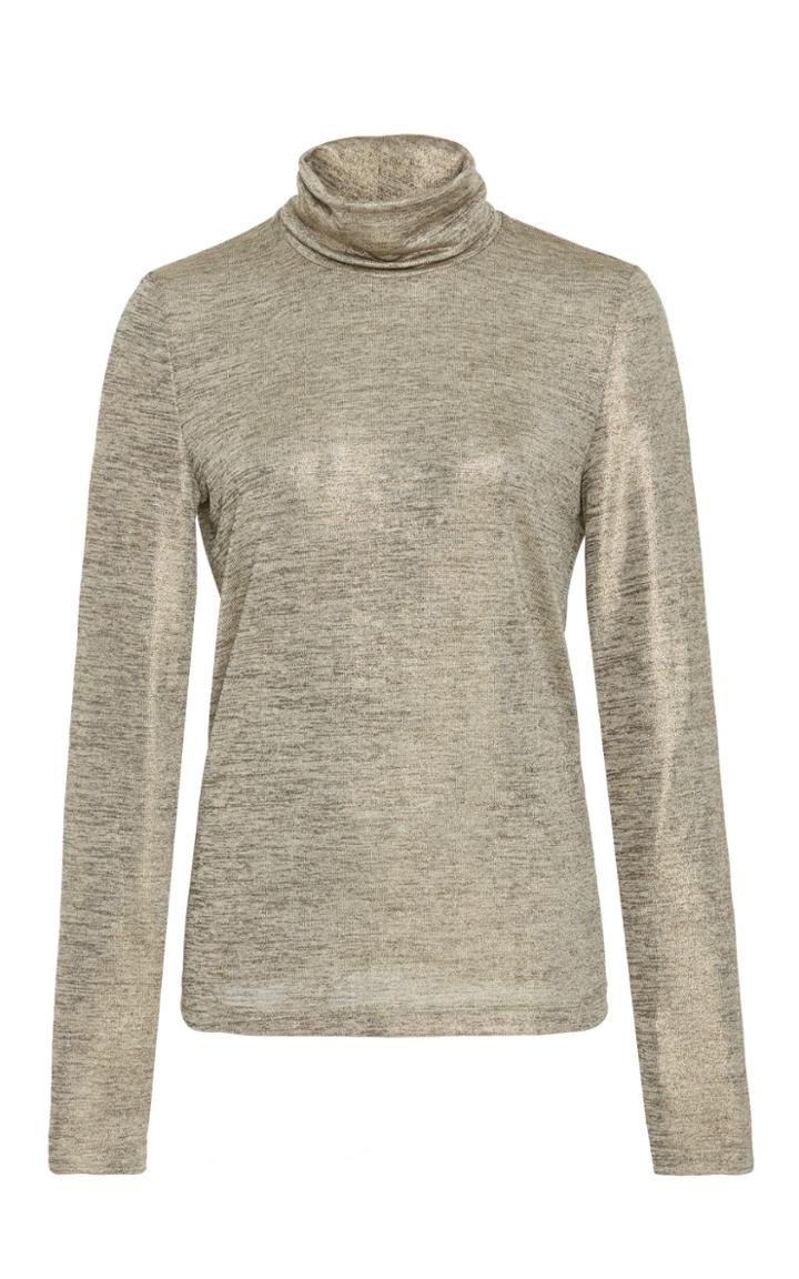 Tomas Maier Metallic Turtleneck Pullover
