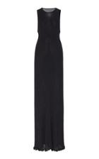 Marina Moscone Sleeveless Pliss Midi Dress