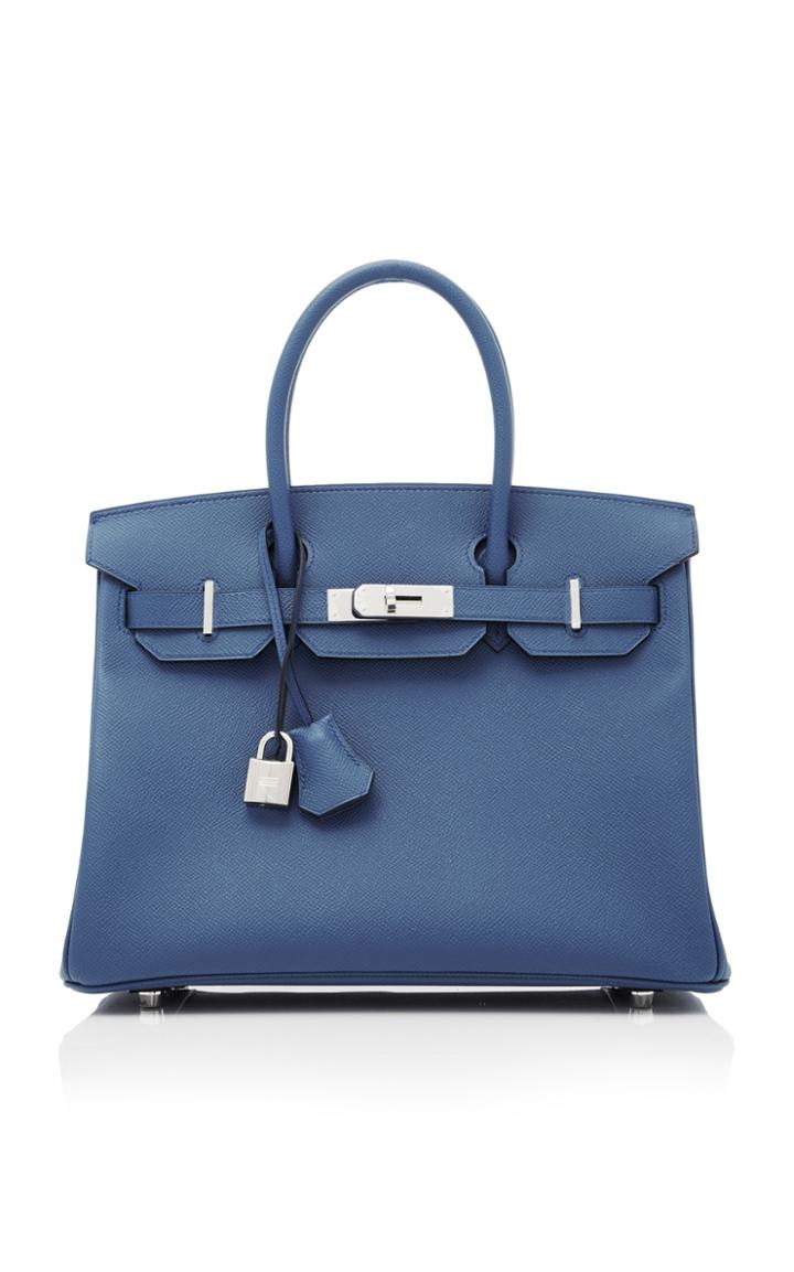 Heritage Auctions Special Collection Hermes 30cm Blue Agate Epsom Leather Birkin