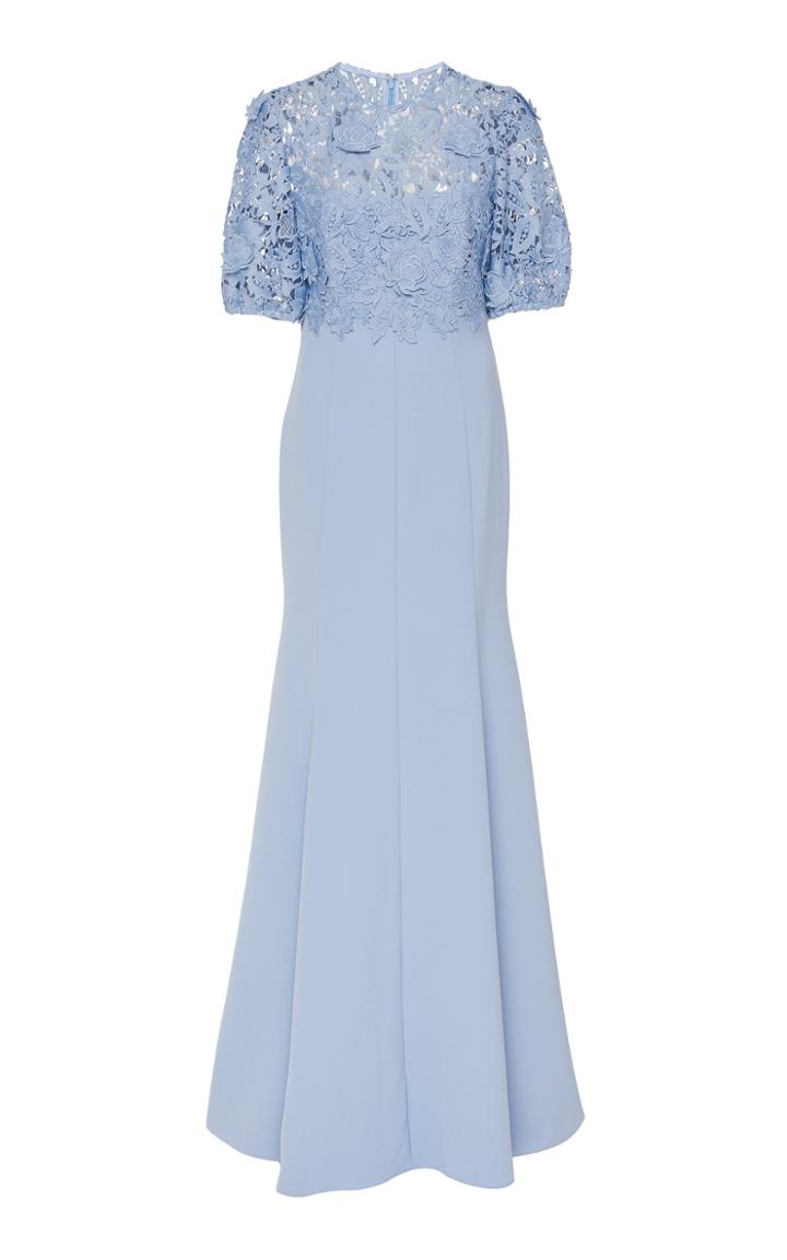 Lela Rose Chantilly Lace Empire Dress