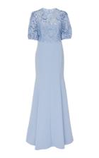 Lela Rose Chantilly Lace Empire Dress