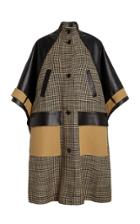 Moda Operandi Nanushka Nyree Checked Leather-blend Coat