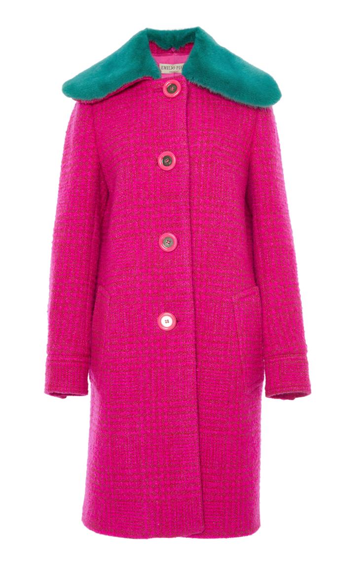 Emilio Pucci Mink Fur Collar Coat