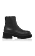 Marni Leather Platform Ankle Boots
