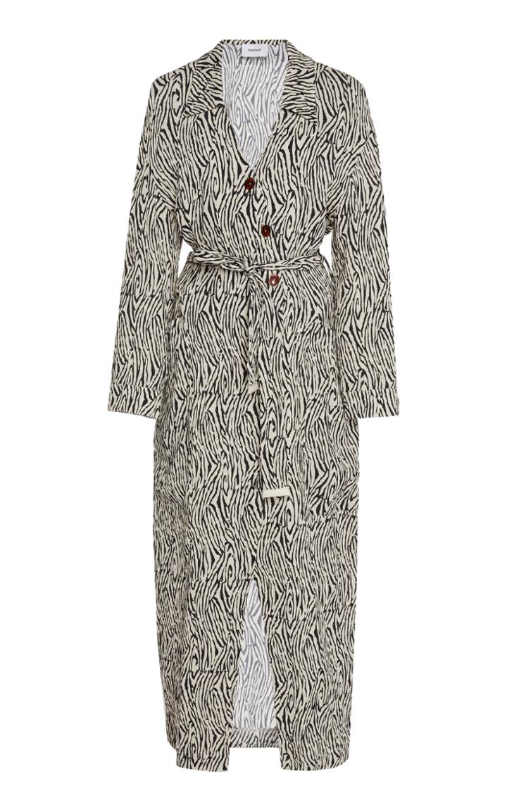 Nanushka Capri Abstract-patterned Crepe Wrap Dress