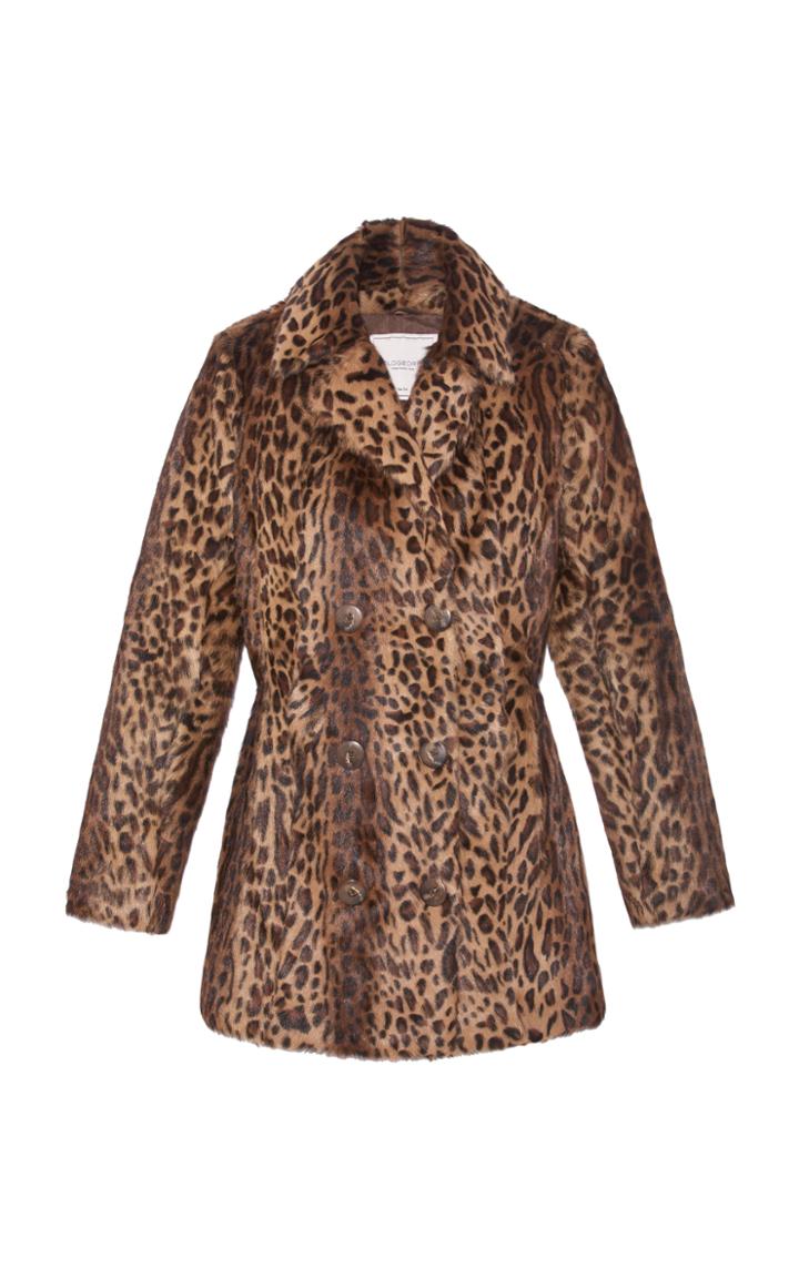 Pologeorgis The Bridget Leopard Print Fur Coat