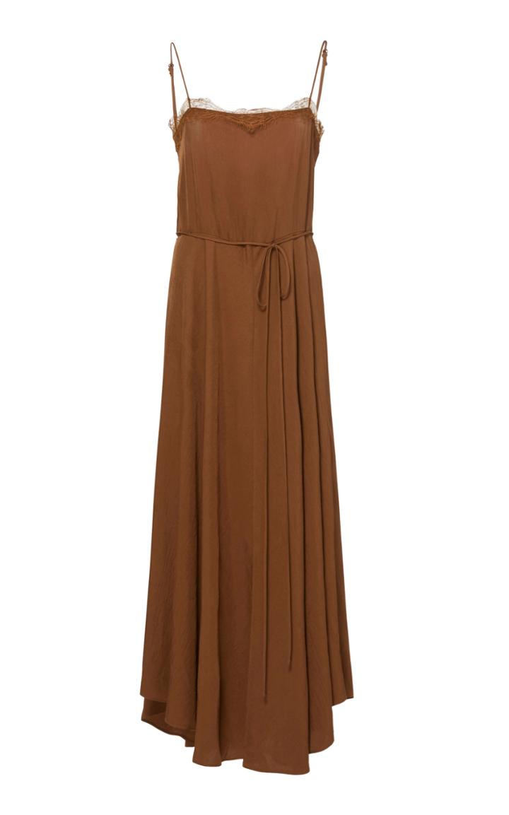 Vince Lace-trimmed Crepe Cami Dress
