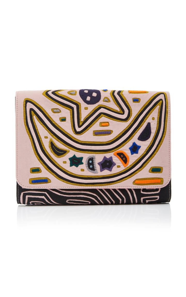 Mola Sasa Pink Guabogua Clutch