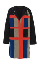 Akris Cashmere Check Jacquard Reversible Coat