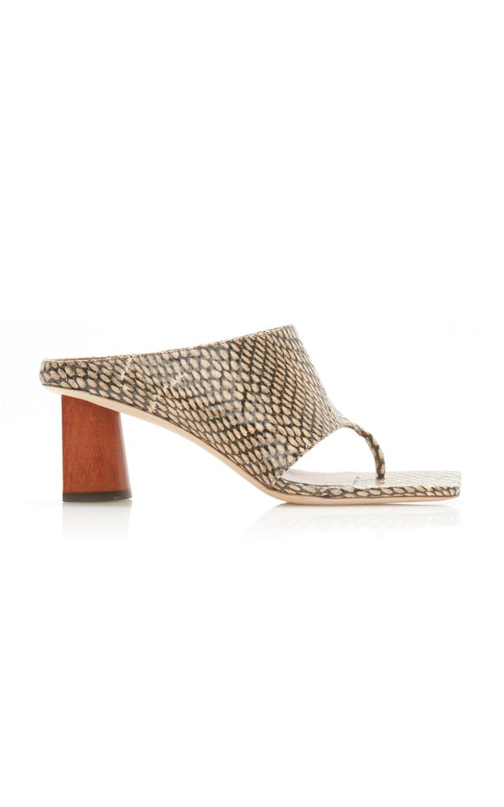 Rejina Pyo Lina Snake Effect Sandals