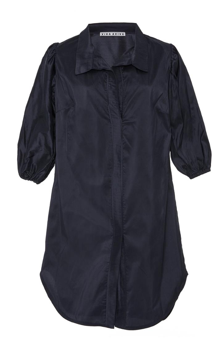Viva Aviva Puff Sleeve Shirt Dress