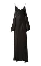 Juan Carlos Obando Amalfi Cold-shoulder Silk-satin Gown