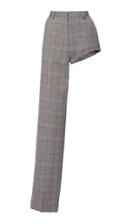 Pushbutton Cotton-blend Straight-leg Trousers