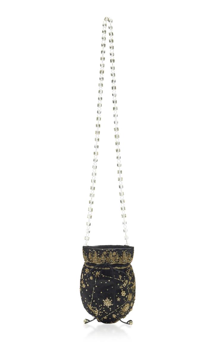 Moda Operandi Cucculelli Shaheen Metallic Sequined Satin Crossbody Bag