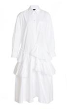 Moda Operandi Simone Rocha Frilled Cotton Shirt Dress