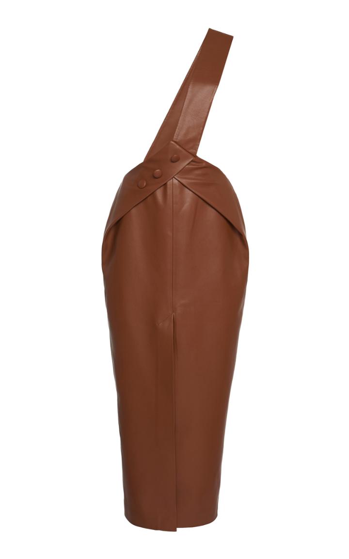 Matriel Faux Leather Overall Skirt