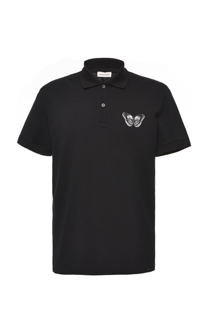 Alexander Mcqueen Butterfly Skull Polo Shirt
