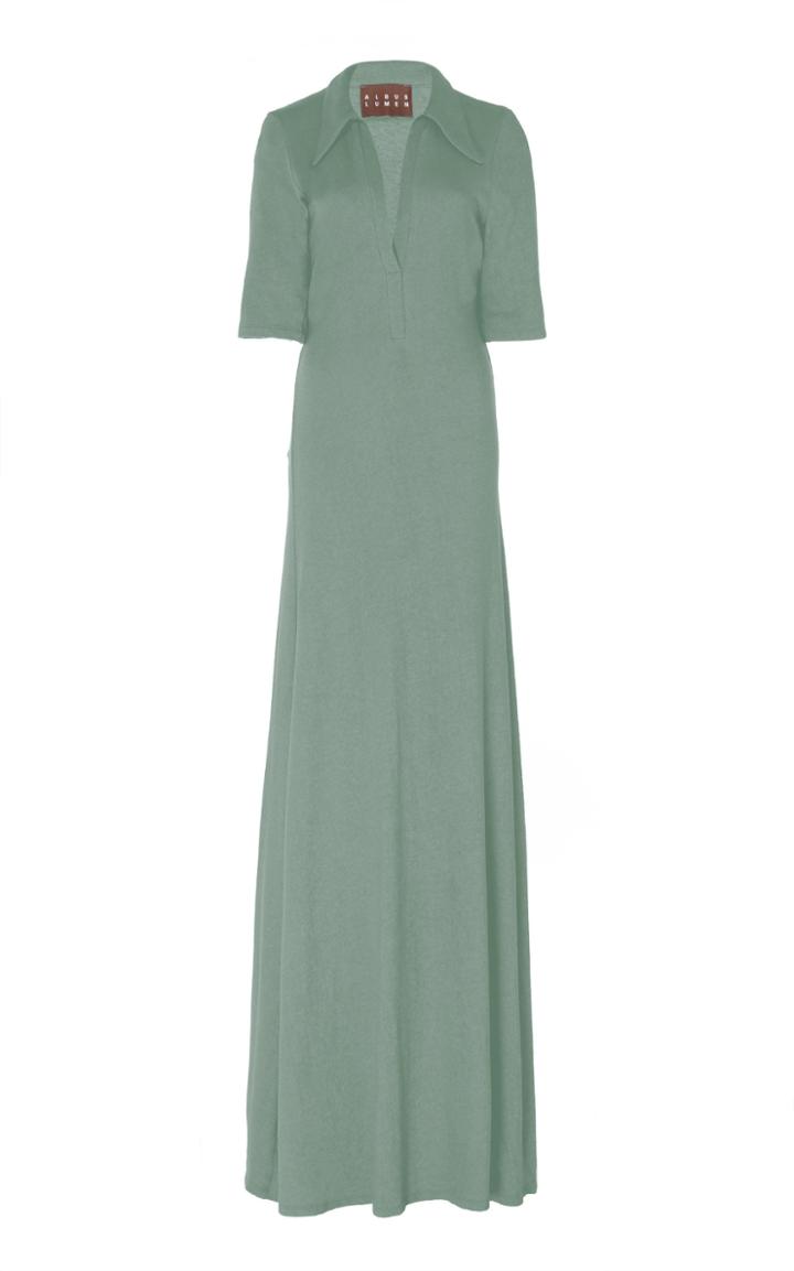 Albus Lumen Cotton-jersey Polo Dress