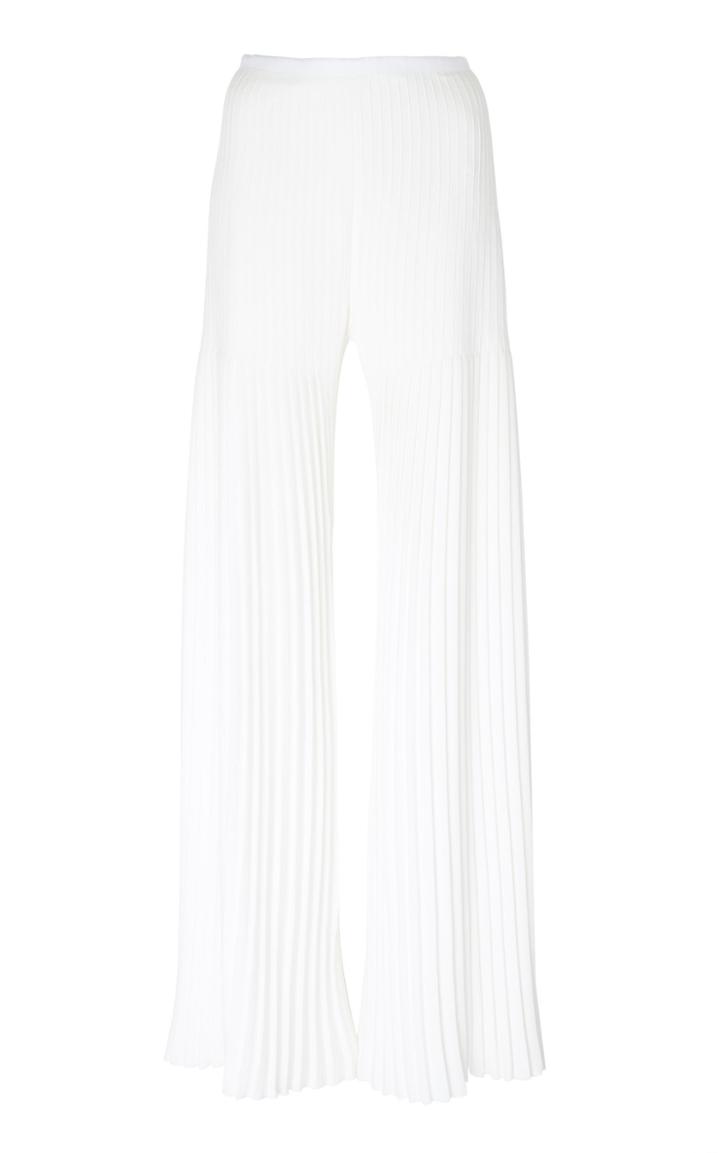 Huishan Zhang Mariella Pleated Georgette Wide-leg Pants