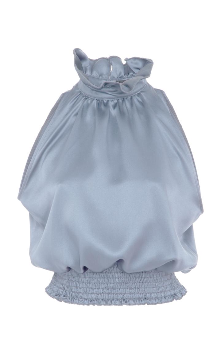 Amber Sakai Sleeveless Gathered Top