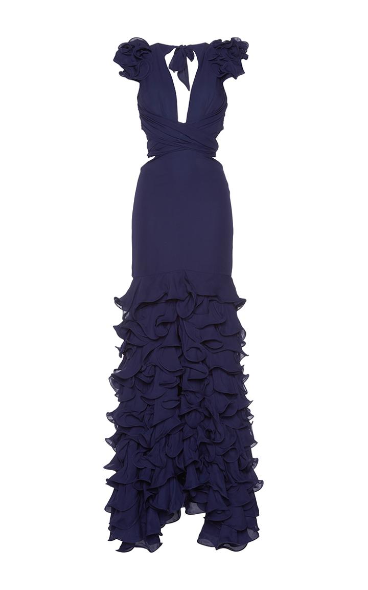 Johanna Ortiz El Encanto Tiered Ruffle Long Dress