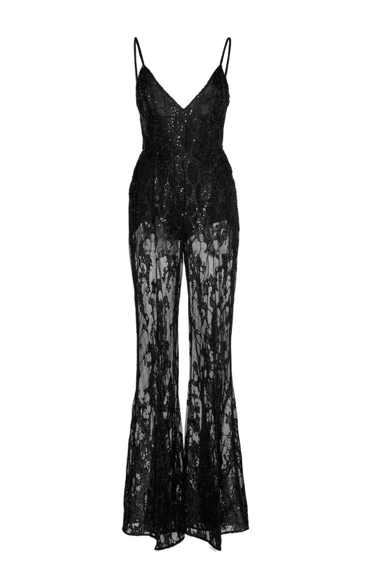 Elie Saab Sequin Embroidered Jumpsuit