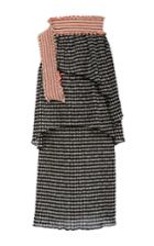 Rosie Assoulin Mountain Range Tiered Skirt With Belt