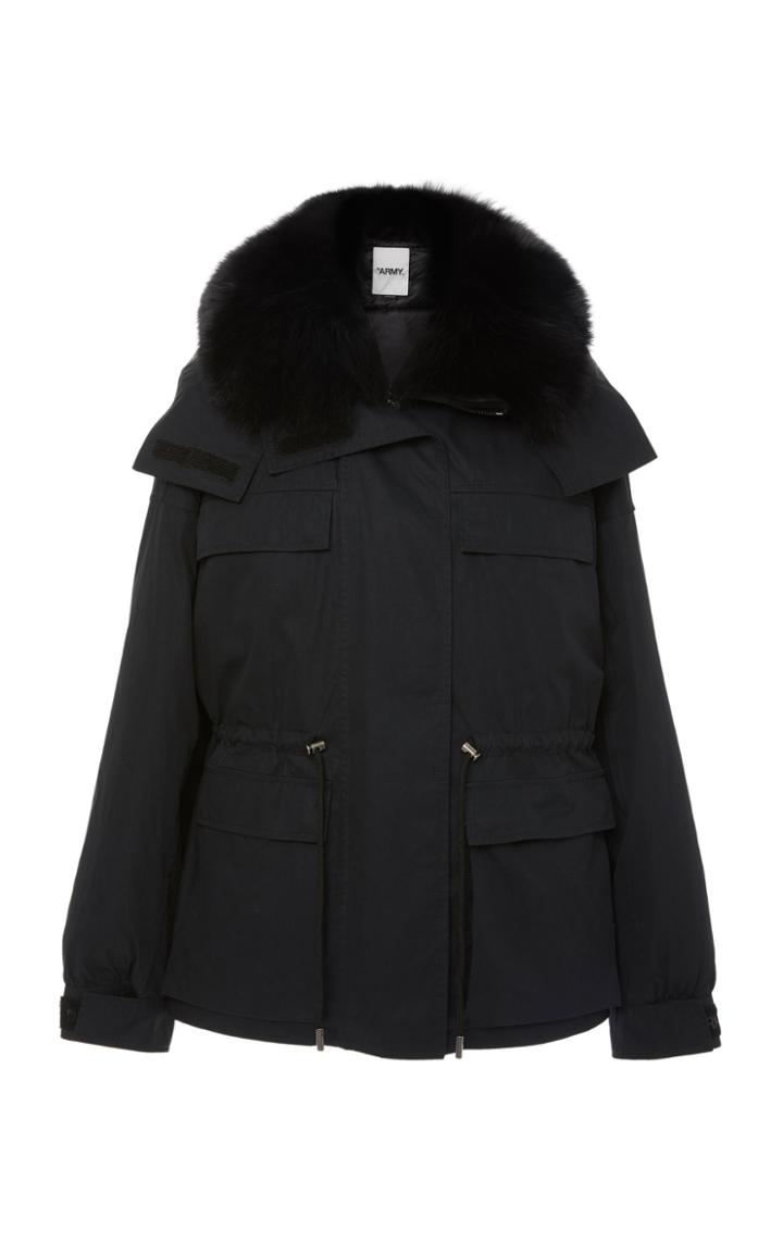 Yves Salomon Army Fur-trimmed Shell Parka