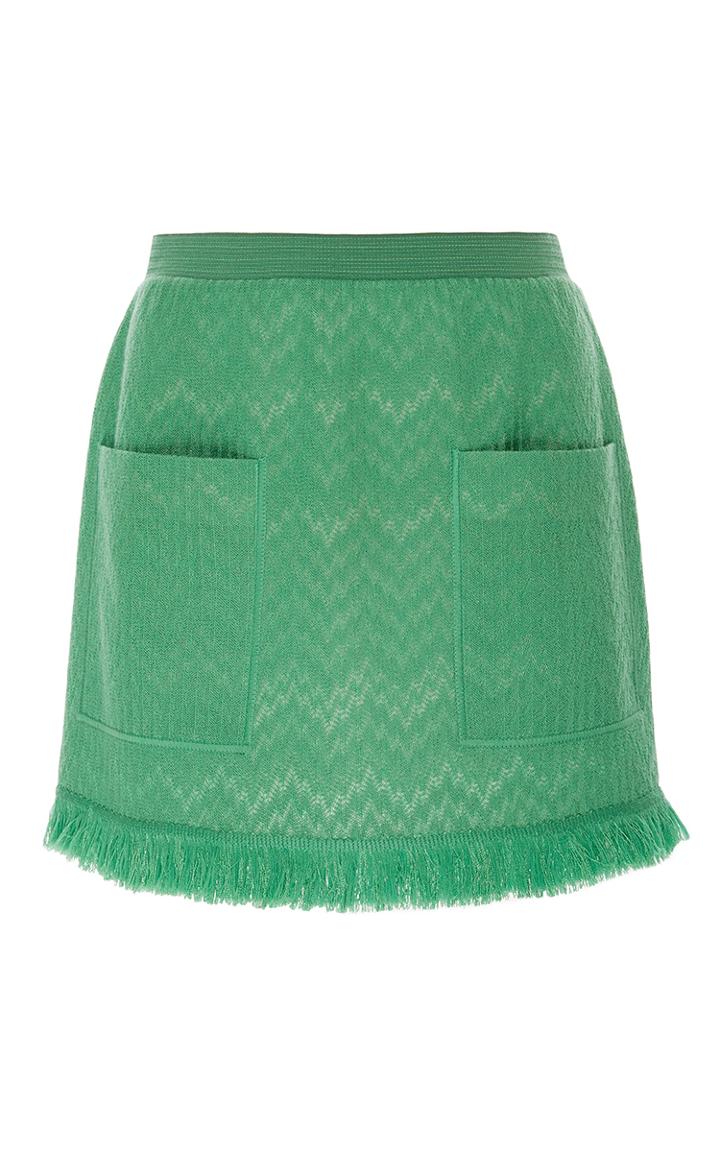 Missoni Teal Snake Tweed Skirt