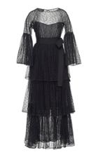 Rochas Ora Lace Tiered Maxi Dress